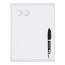 Mini Magnetic Dry-Erase Whiteboard, 8-1/2" x 11", Aluminum Frame With Silver Finish