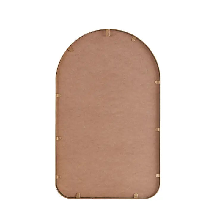 Gold Floral Iron Framed Arched Metal Wall Mirror Home Decor