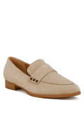 Durance Studded Genuine Suede Loafers - OutletSavings
