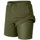 Men's 2 in 1 Stretch Quick Dry Gym Running Shorts With Liner - OutletSavings