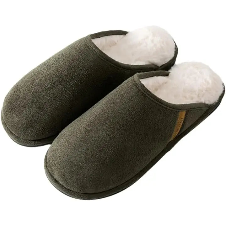 Roxoni Men's Warm Soft Furr House Memory Foam Slipper
