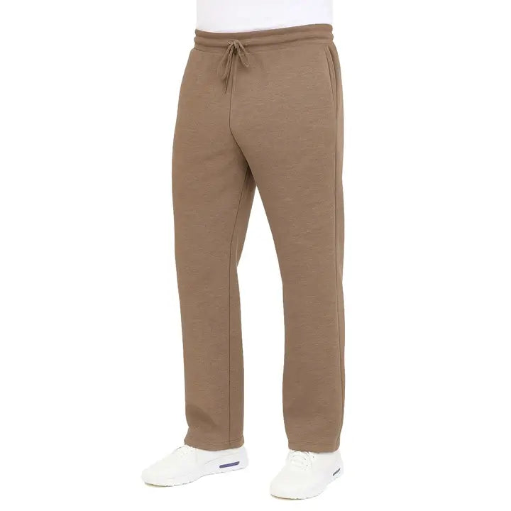 Men's Classic Heavyweight Fleece Sweatpants with Open Bottom