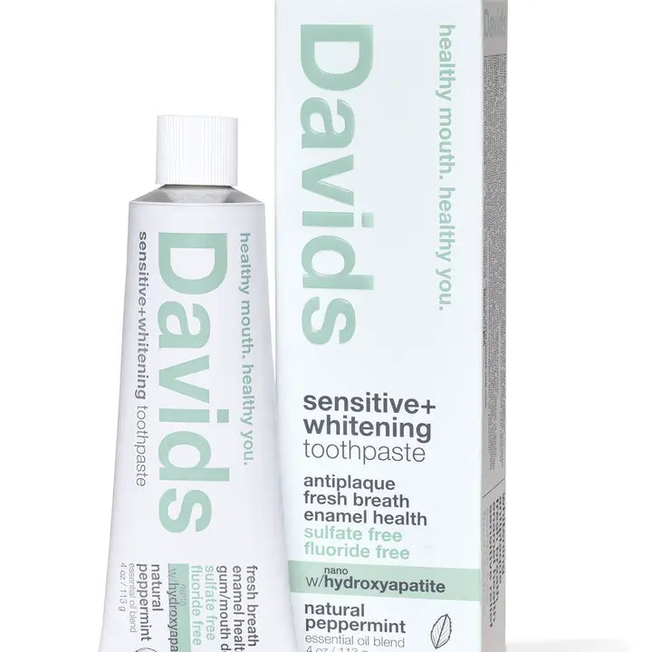Davids Sensitive+Whitening Nano-Hydroxyapatite Premium Toothpaste / Peppermint / 4 oz