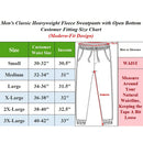 Men's Classic Heavyweight Fleece Sweatpants with Open Bottom