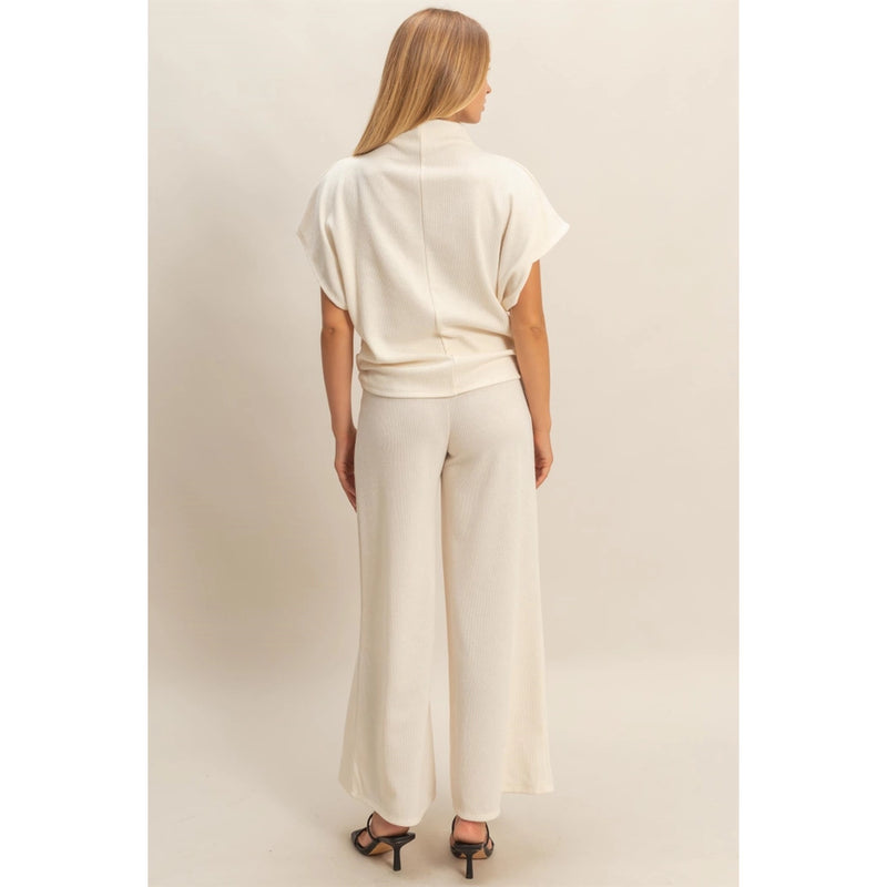 Mock Neck Top and Pants Set