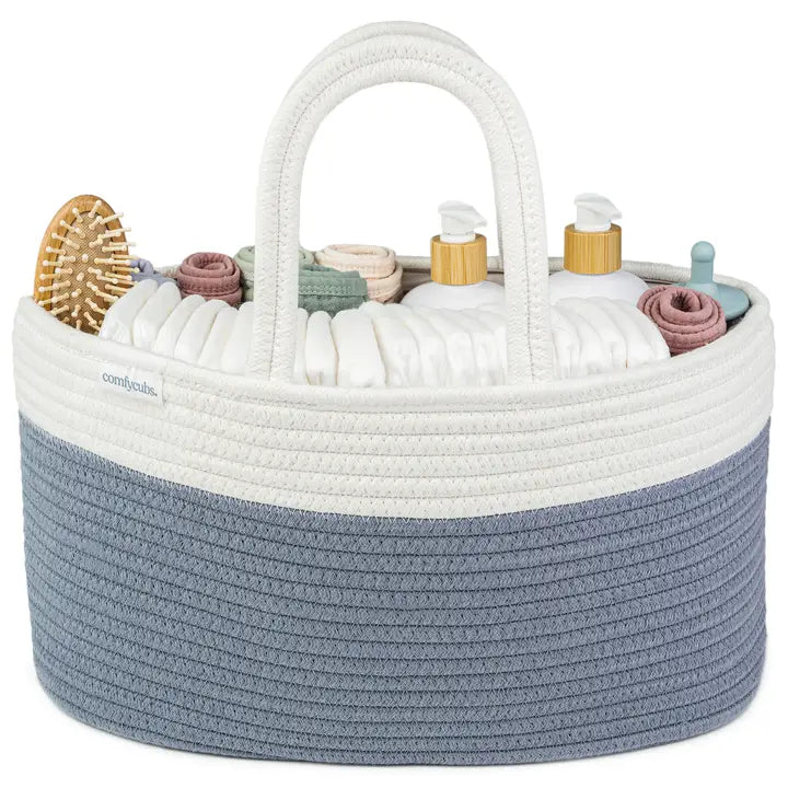 Rope Diaper Caddy Organizer 8.5" X 15" X 8" By Comfy Cubs