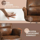 360° Swivel Adjustable Office, Accent and Vanity Chair Brown