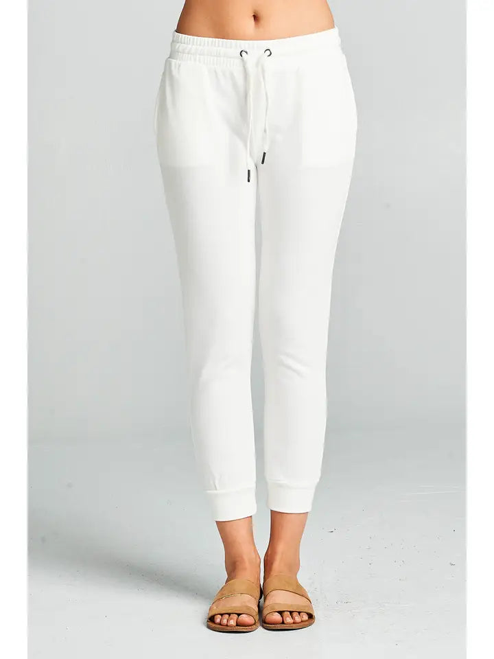 French Terry Capri Fitted Jogger Pants