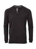 Men's Henley Long Sleeve Tee
