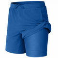 Men's 2 in 1 Stretch Quick Dry Gym Running Shorts With Liner - OutletSavings