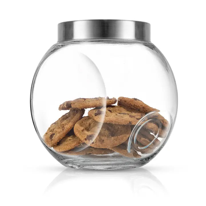 All-Sides Cookie Jar with Airtight Metal Lid, Set of 2