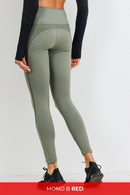 Zig-Zag Wraparound Perforated Highwaist Leggings - OutletSavings