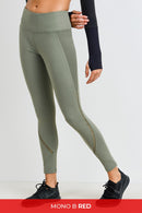 Zig-Zag Wraparound Perforated Highwaist Leggings - OutletSavings