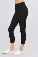 Cropped Length Cotton Leggings - OutletSavings