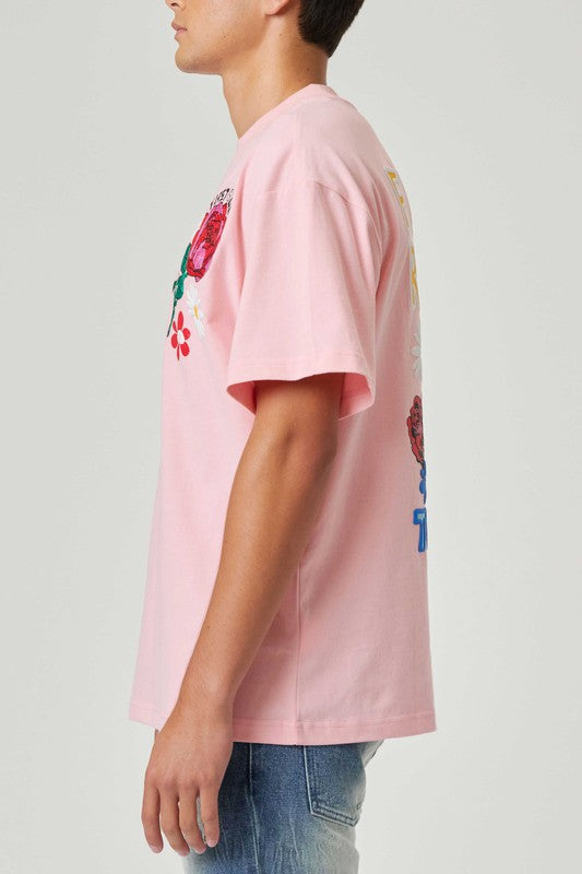 FLOWER EMBO/PUFF TEE