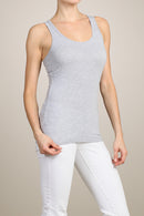 Jersey knit tank top with scoop neck and racerback - OutletSavings