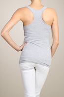 Jersey knit tank top with scoop neck and racerback - OutletSavings