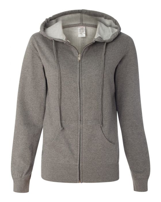 Independent Trading Co. - Lightweight Full-Zip Hooded Sweatshirt - OutletSavings