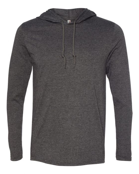 Anvil - Lightweight Long Sleeve Hooded T-Shirt - OutletSavings