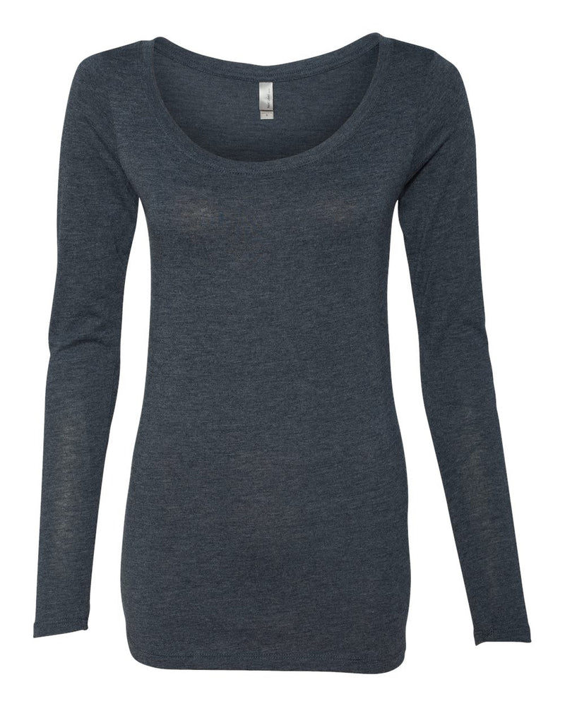 Women’s Triblend Long Sleeve Scoop - Next Level - OutletSavings