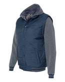 Nylon Vest with Fleece Sleeves - Burnside - OutletSavings