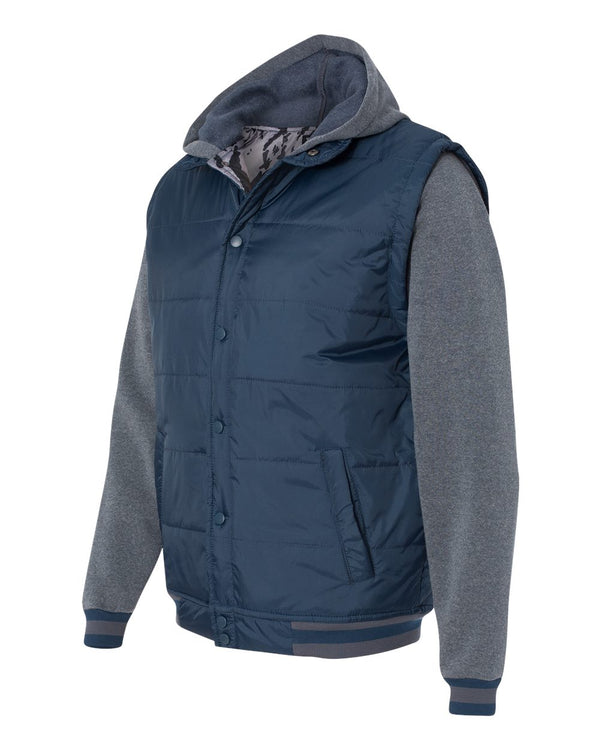 Nylon Vest with Fleece Sleeves - Burnside