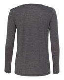 BELLA + CANVAS - Women's Flowy Long Sleeve V-Neck Tee - OutletSavings
