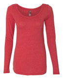 Women’s Triblend Long Sleeve Scoop - Next Level - OutletSavings