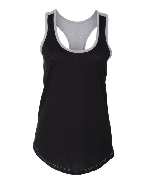 Next Level - Women's Ideal Colorblock Racerback Tank - OutletSavings