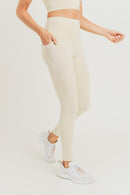 Overlay Mesh Pocket Highwaist Leggings - OutletSavings