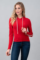 LSLV CONTRAST BINDING HOODIE TOP - OutletSavings