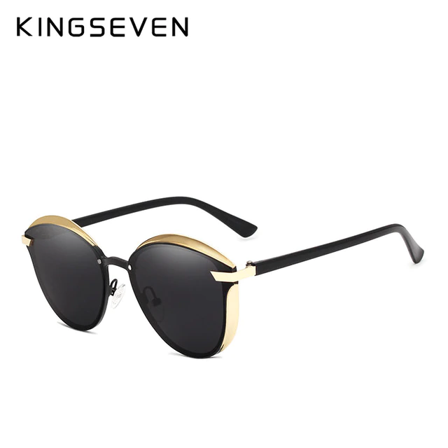 KINGSEVEN Oval/Cat Eye Sunglasses Women Polarized Fashion Ladies Sun Glasses Female Vintage Shades UV400 - OutletSaving