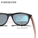 KINGSEVEN Handmade Walnut Sunglasses Mens Wooden Eyewear Women Polarized Mirror Vintage Square Design - OutletSaving