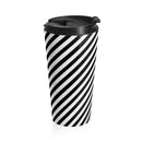 Zebra Patterned Stainless Steel Travel Mug - OutletSavings