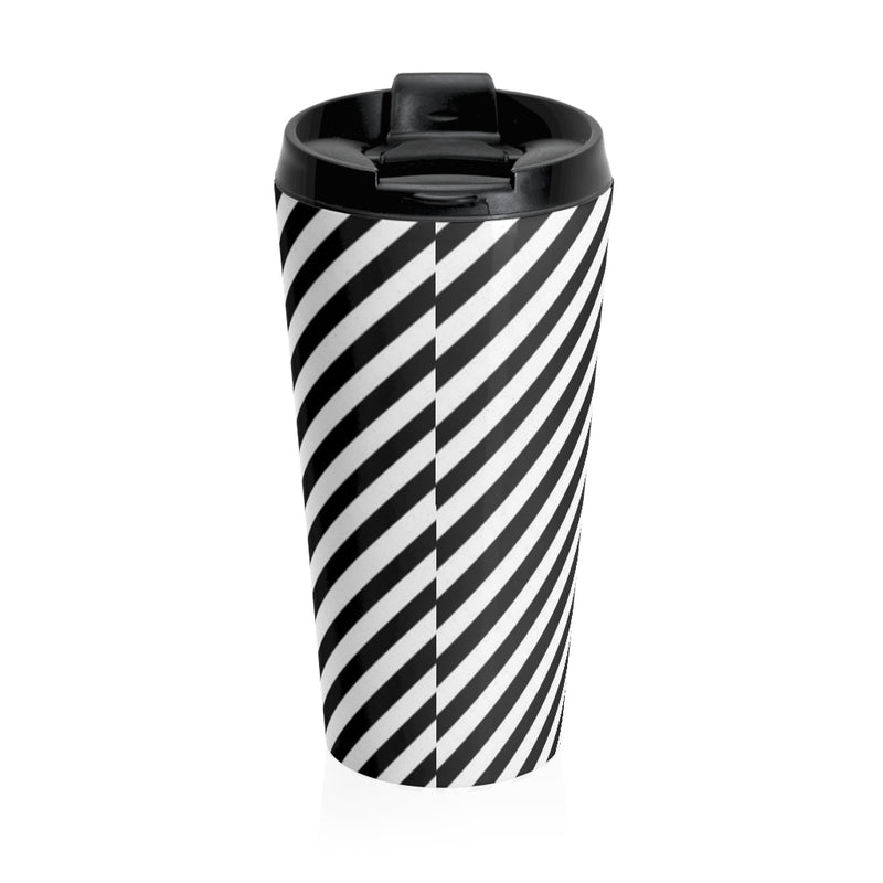 Zebra Patterned Stainless Steel Travel Mug - OutletSavings