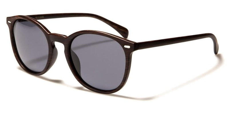 Round Polarized classy wood gradient sunglasses